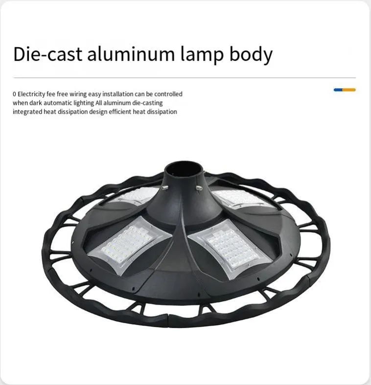ضوء حديقة شمسي دائري LED أوروبي 40W إضاءة حديقة إضاءة فيلا