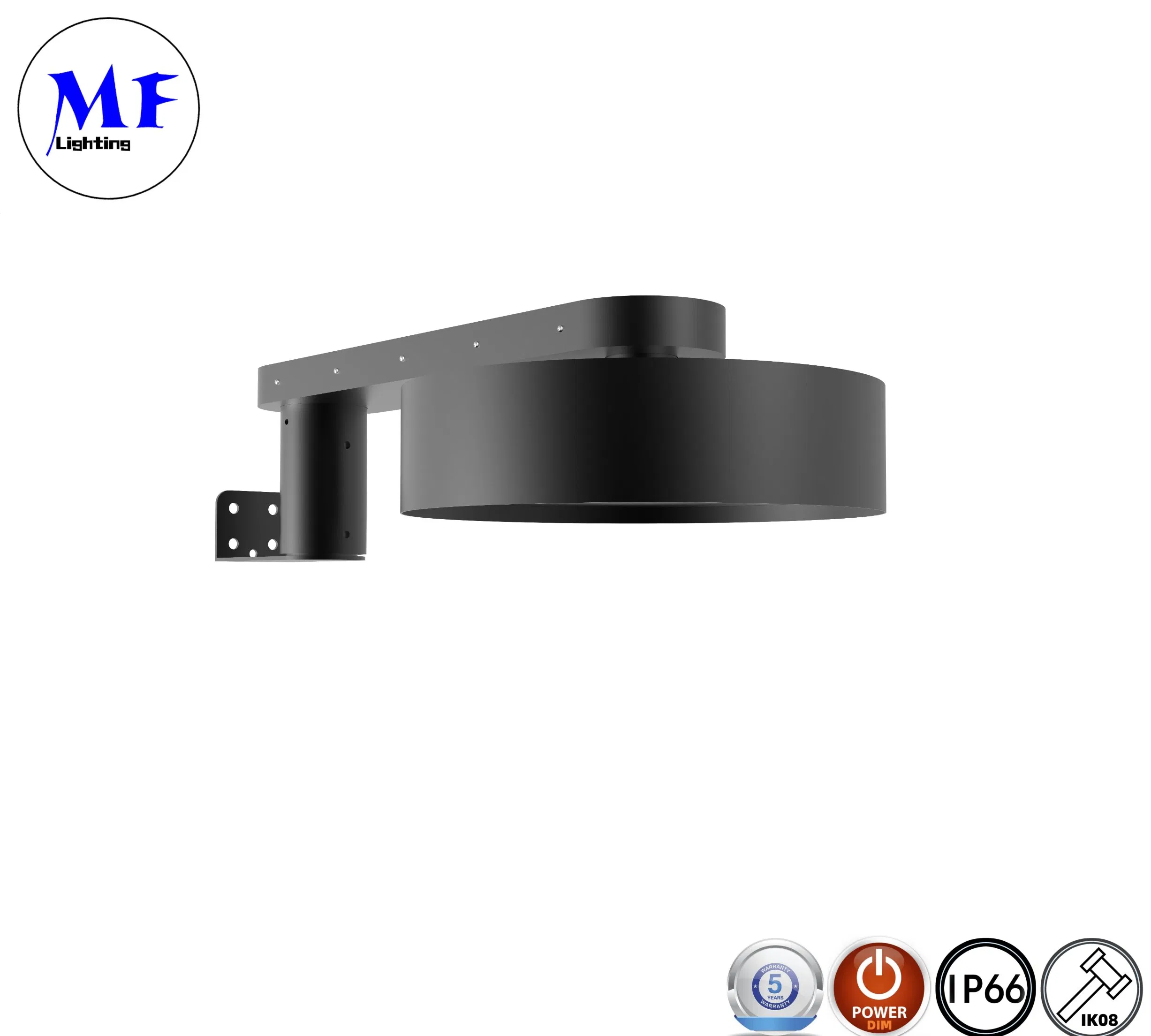 سعر المصنع Ra>80 Ik08 IP65 مقاوم للماء مقاوم للعوامل الجوية 130lm/W 50W 60W مصباح شارع LED للحديقة مع حبل معلق مثبت على الحائط أو العمود