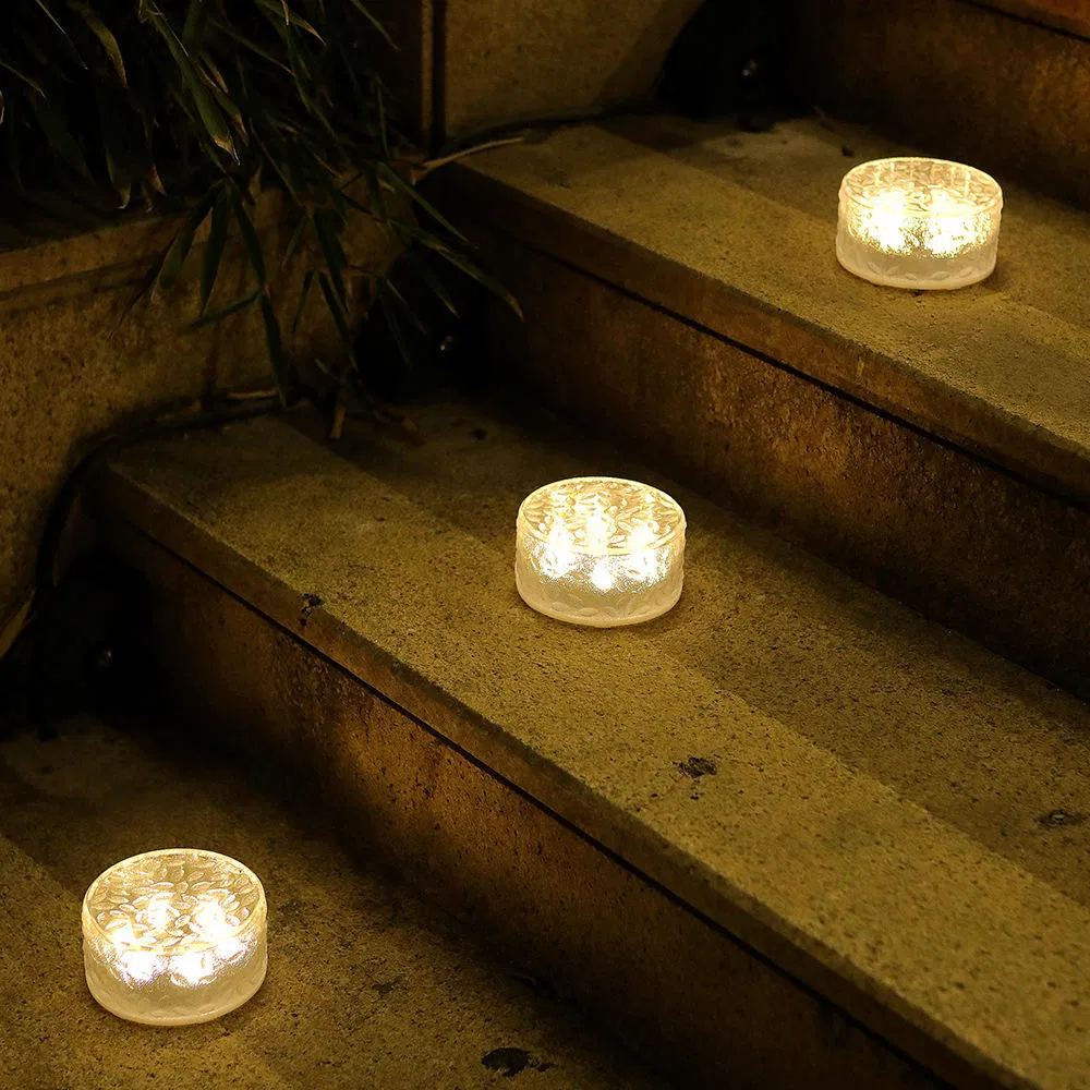 مصباح بلاط شمسي خارجي للحديقة، مقاوم للماء، مصباح LED للفيلا، للحديقة، للحديقة، للدرج، مصباح زخرفي