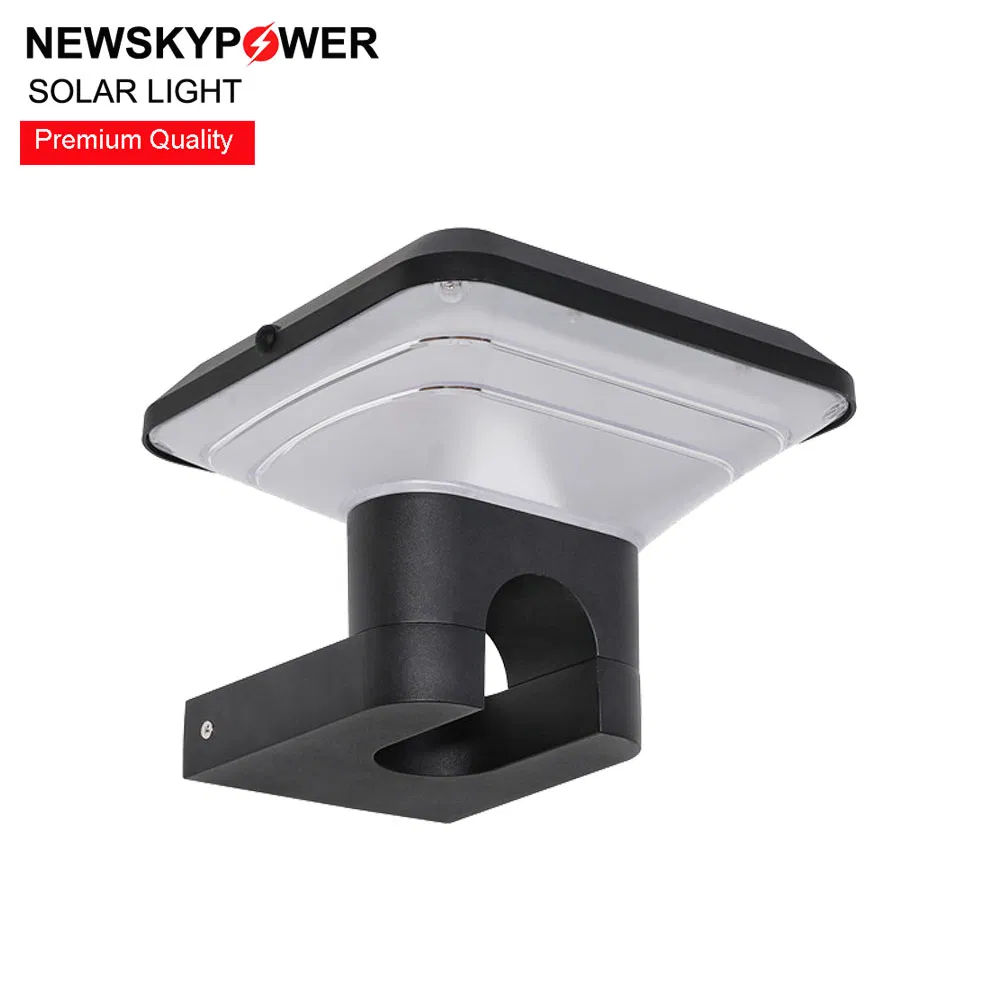 مصباح حائط شمسي LED من الألمنيوم بتصميم عصري للحديقة والشرفة والفيلا