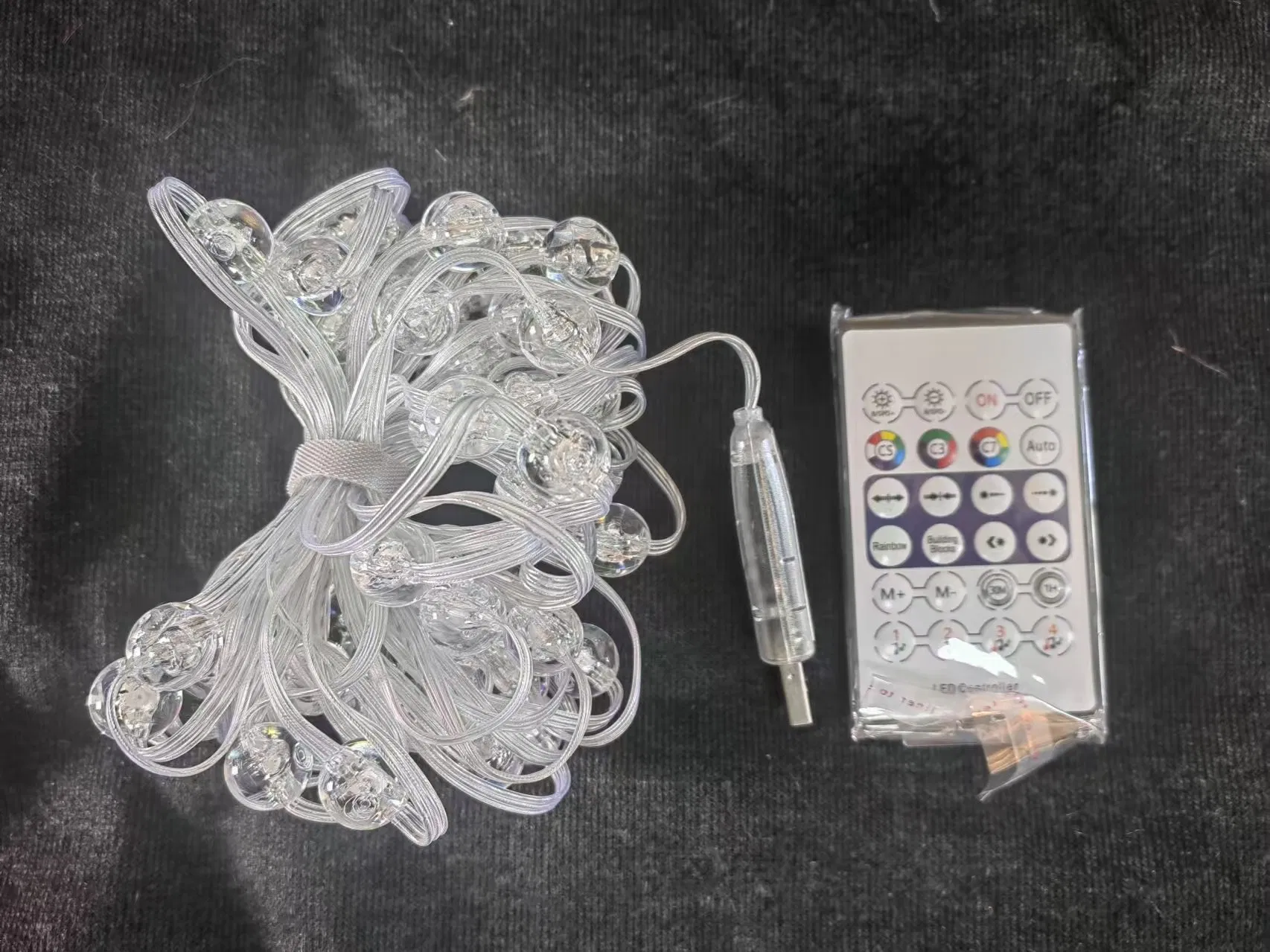 مصباح حبة LED جديد IP65 مع إضاءة RGB قابلة للتعتيم لتزيين الحدائق وزينة عيد الميلاد
