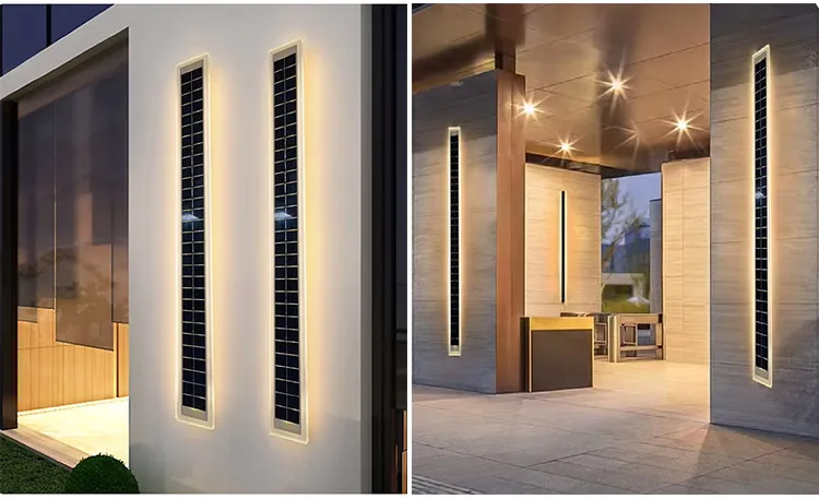 أضواء حديقة جدارية طويلة شريطية LED خطية خارجية عالية الجودة مقاومة للماء مصباح شارع IP65