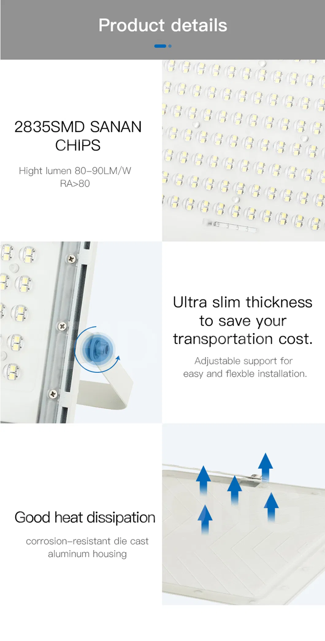 مصباح LED شمسي من الألمنيوم مقاوم للماء للأمان في الهواء الطلق مع مستشعر حركة للحديقة مصباح شمسي ذكي