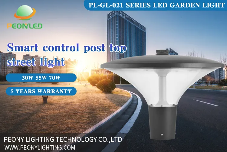مصباح خارجي LED من الألمنيوم المصبوب P65 مقاوم للماء 30W 40W 60W 90W إضاءة حديقة مثبت على عمود للفناء