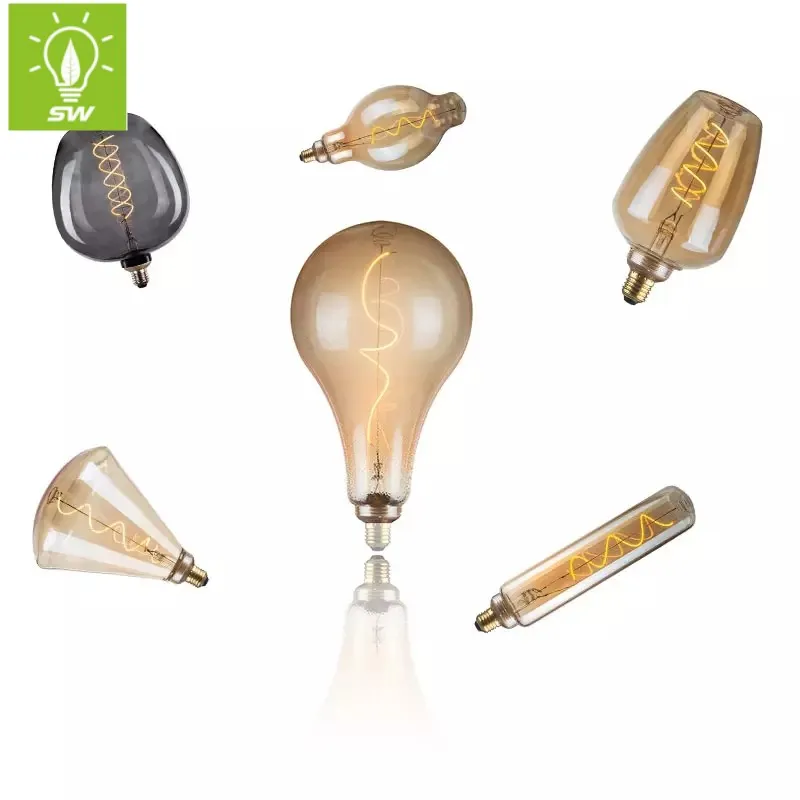 حديقة خارجية 12V/24V مصباح LED خيوط ضوئية مصباح عتيق LED 2W 4W 6W 8W مصباح إيديسون LED كهرماني ضوء زخرفي مصباح عتيق E27 E14 B22 B15 مصباح خيوط LED