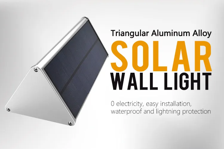 حديقة ذكية خارجية ديكور ضوء جدار LED الشمسية ضوء الشمس في الهواء الطلق الطاقة الشمسية ضوء LED