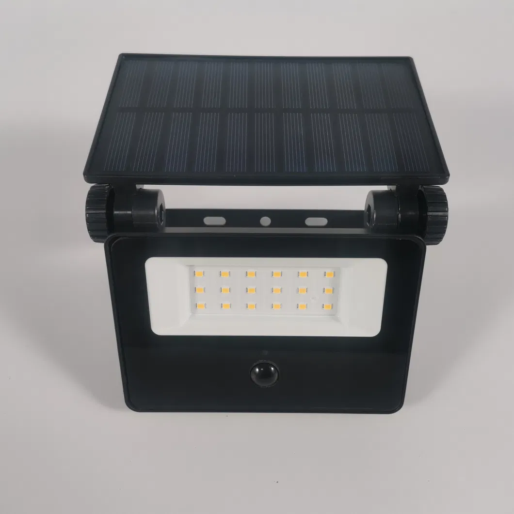 مصباح حائط LED ذكي خارجي قابل للطي مع استشعار ضوئي يعمل بالطاقة الشمسية بجهد 12V للحدائق والحدود