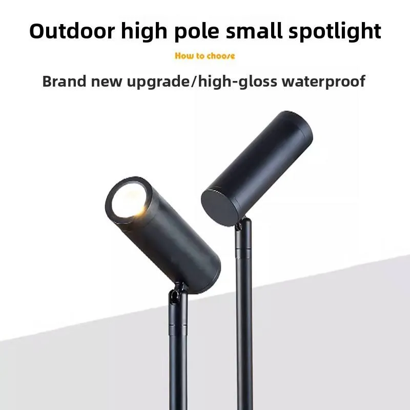 حديث 3W 5W 7W 12W مصباح سبايك LED COB مثبت على عمود طويل للمناظر الخارجية IP65 ضوء حديقة مقاوم للماء لشجرة