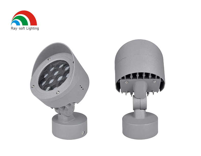 48W مصباح LED مضاد للتوهج IP65 ضوء كشاف خارجي دائري مثبت على القاعدة لغسل الجدران المعمارية
