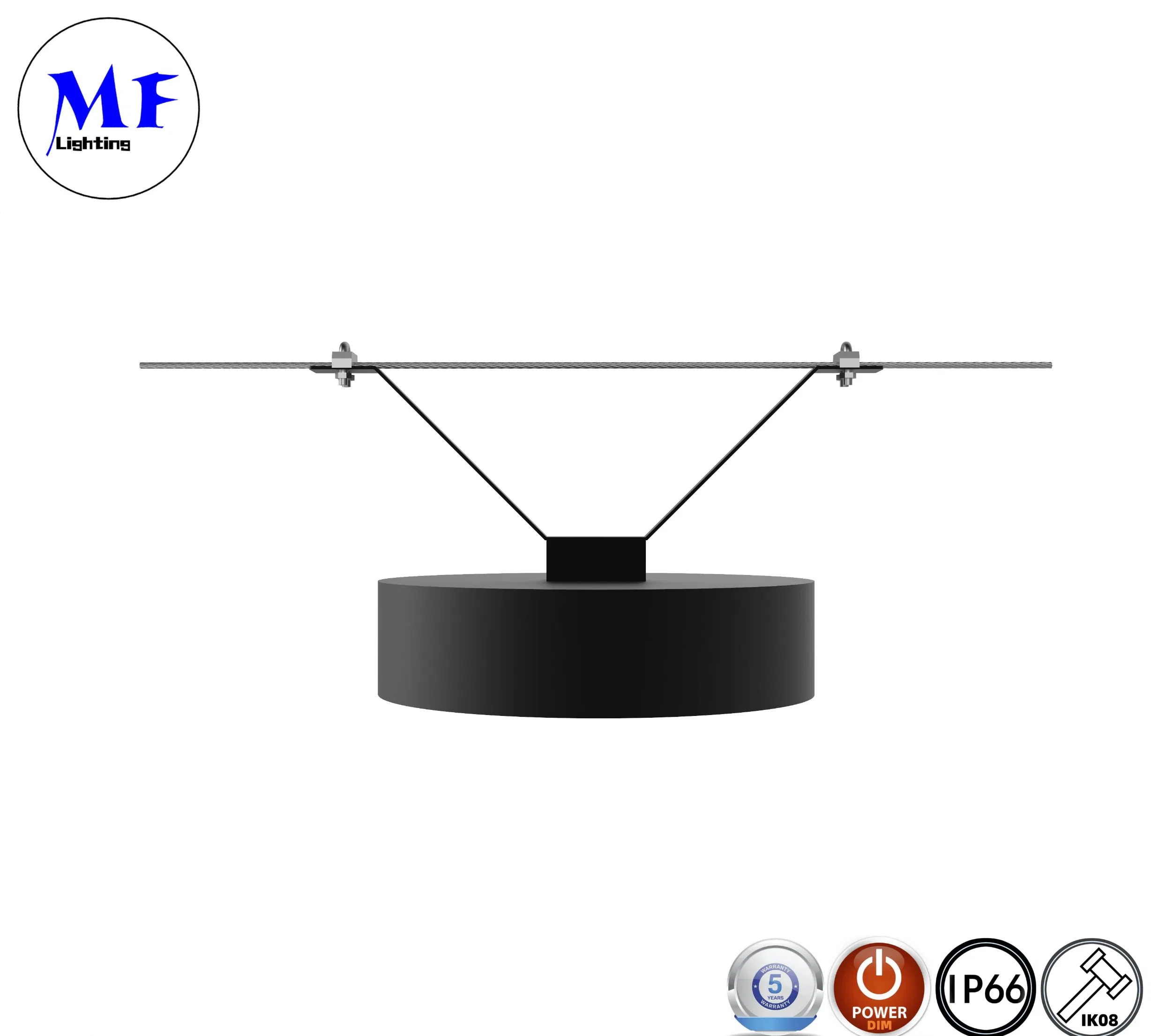 سعر المصنع Ra>80 Ik08 IP65 مقاوم للماء مقاوم للعوامل الجوية 130lm/W 50W 60W مصباح شارع LED للحديقة مع حبل معلق مثبت على الحائط أو العمود