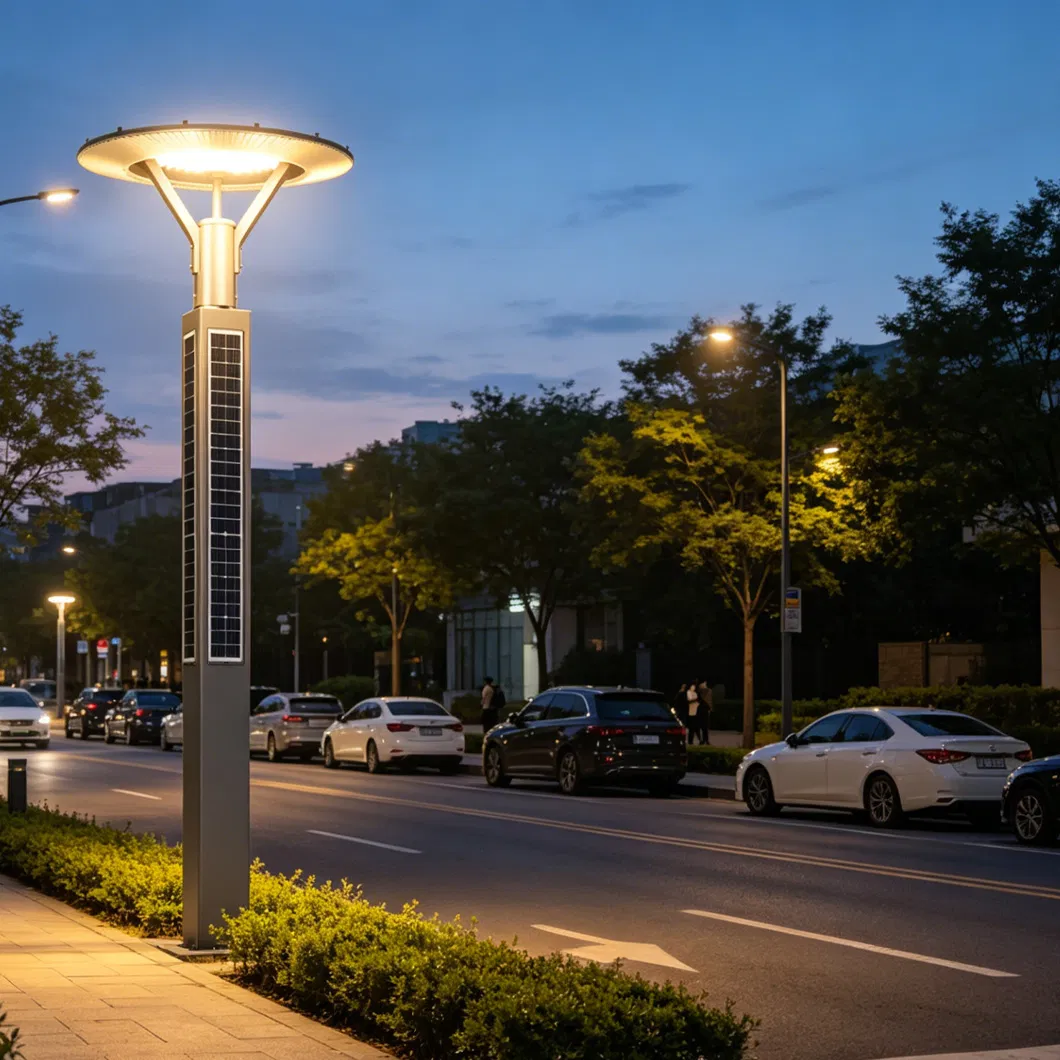ضوء حديقة شمسي 200W 300W 100W 50W ضوء حديقة LED شمسي 3m 4m 5m ارتفاع لضوء حديقة شمسي LED مصباح عمود شمسي قابل للشحن