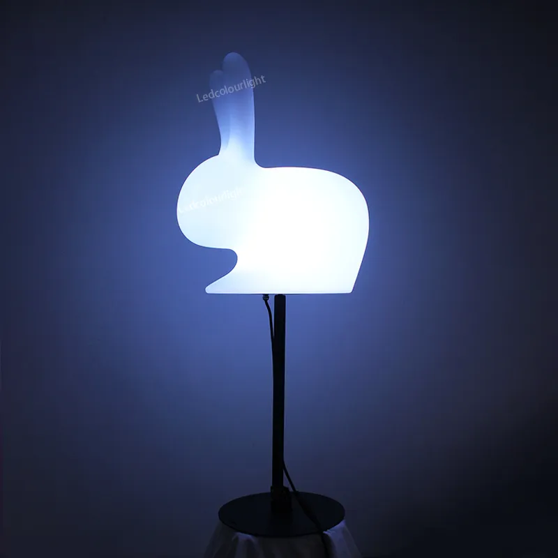 أضواء حديقة خارجية ملونة على شكل أرنب بتقنية دي إم إكس RGB