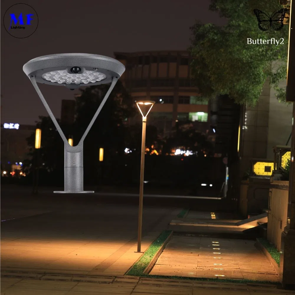 إضاءة الحديقة الخارجية ضوء LED IP66 ضوء حديقة شمسي ضوء شارع شمسي LED مع مستشعر حركة PIR لحديقة الفناء فيلا ممر مدخل بورتش