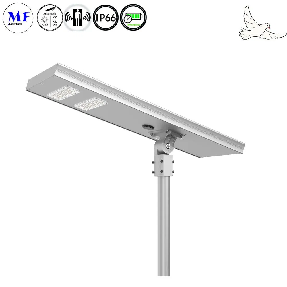 مهنة نظام التحكم الذكي في الشبكات النموذجية لإنترنت الأشياء 200lm/W 60W 100W في الهواء الطلق IP66 مصباح LED حديقة شمسي مصباح شارع شمسي متكامل مع مستشعر