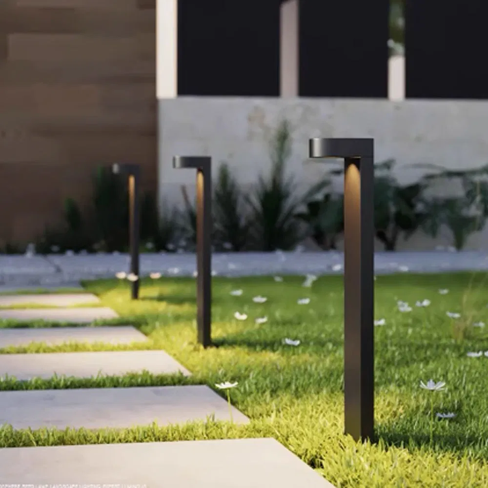 إضاءة عمود الحدائق الفاخرة بتقنية LED لتزيين الحديقة، مصباح حديقة، ممرات الأرصفة، إضاءة المناظر الطبيعية المنحنية