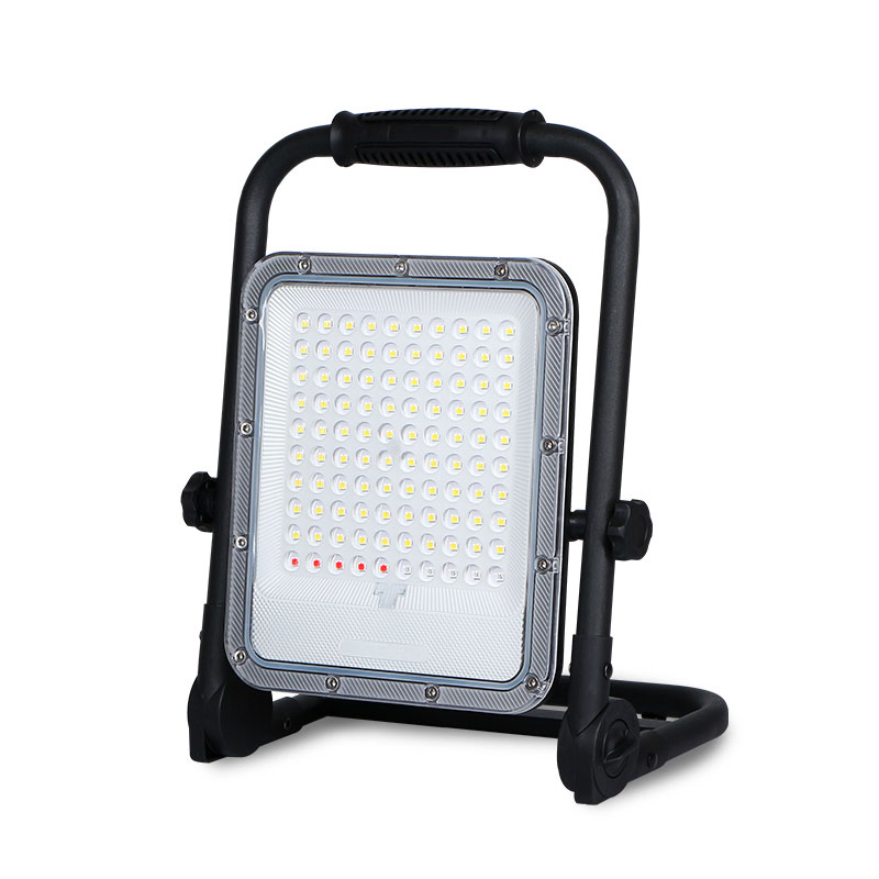 مصباح عمل LED قابل لإعادة الشحن مع مستشعر حركة للحديقة 30W 50W 100W 200W IP65 يعمل بالطاقة الشمسية للاستخدام الخارجي مع شحن USB C محمول باليد