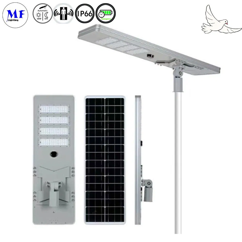 مهنة نظام التحكم الذكي في الشبكات النموذجية لإنترنت الأشياء 200lm/W 60W 100W في الهواء الطلق IP66 مصباح LED حديقة شمسي مصباح شارع شمسي متكامل مع مستشعر