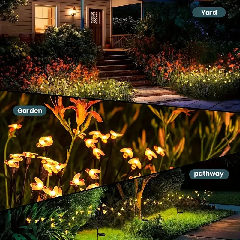 مصباح حديقة شمسية LED RGB من ليتل بي فايرفلاي IP65 مقاوم للماء