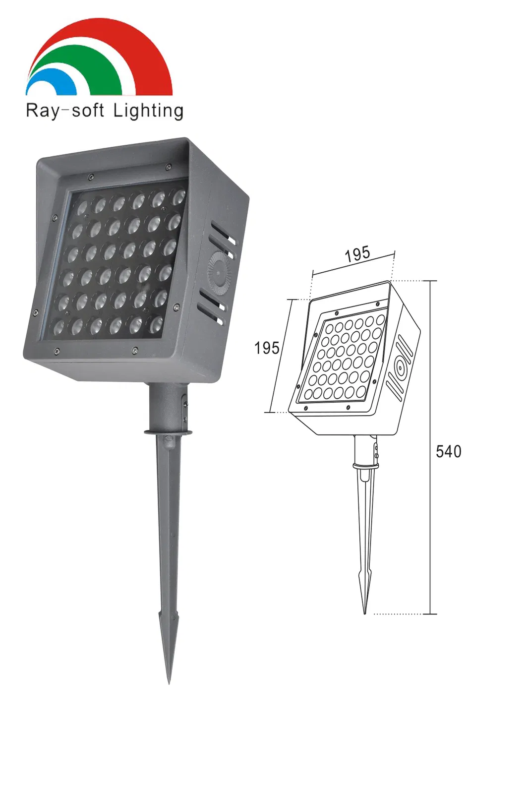 24W/36W/48W ضوء فلاش مضاد للتوهج بتقنية LED IP65 ضوء فلاش خارجي مربع مقاوم للماء مثبت على القاعدة