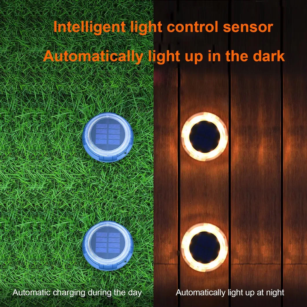 مصابيح حديقة LED الشمسية بتصميم يوفو الخارجية لتزيين المناظر الطبيعية وإضاءة الأرض لسلامة الليل