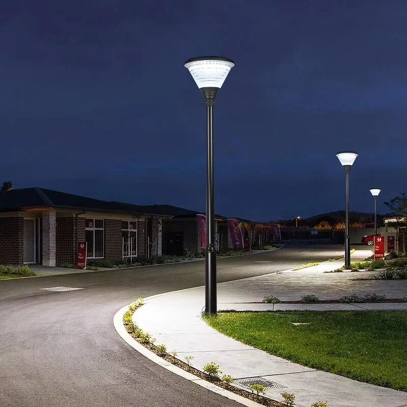 3 عمود قياس مثبت بدون أسلاك زخرفي IP65 ضوء حديقة LED شمسي خارجي