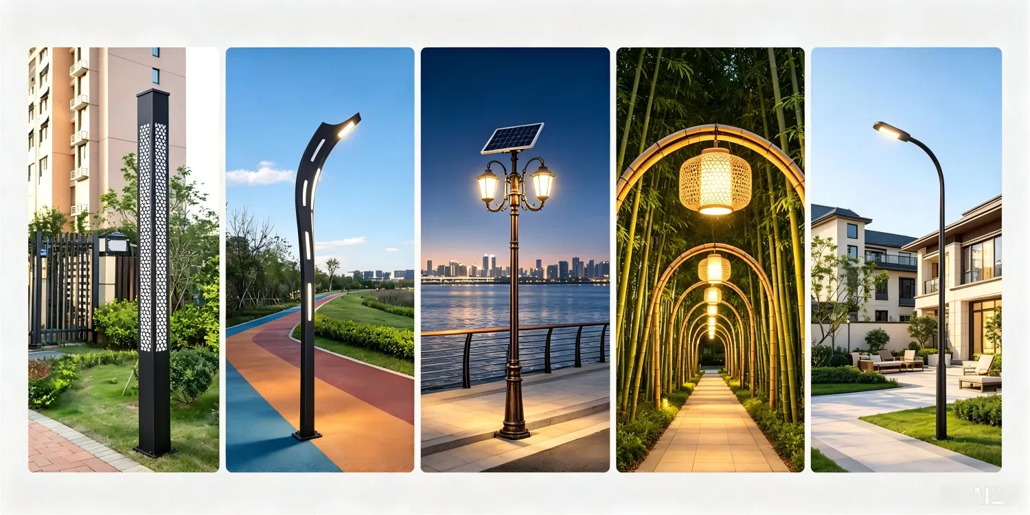 مصباح سبوت لايت LED للطاقة الشمسية لتزيين الفناء الخارجي وإضاءة الممرات