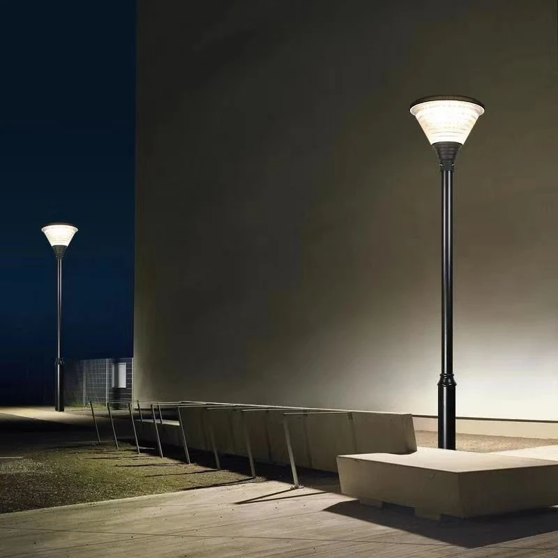 3 عمود قياس مثبت بدون أسلاك زخرفي IP65 ضوء حديقة LED شمسي خارجي