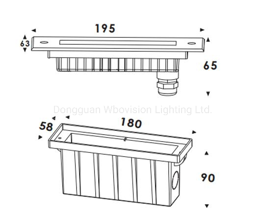 6W IP65 ضوء LED خطي خارجي لمسار الحديقة