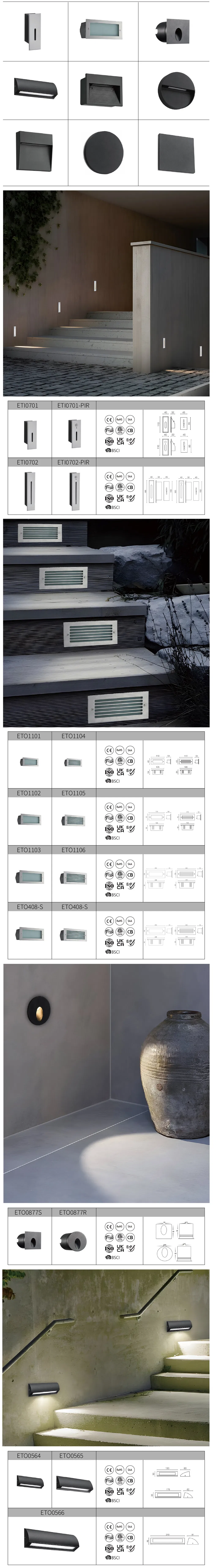 ضوء حائط خارجي ذكي بتغيير الألوان RGB IP65 LED للحديقة