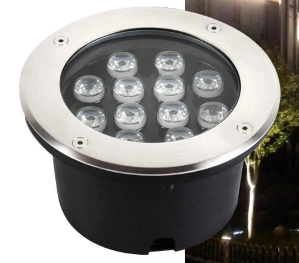 ضوء أرضي LED، IP65 مصباح خارجي مضاد للماء مدفون لحديقة فيلا ساحة مجتمع إضاءة المناظر الطبيعية للطريق
