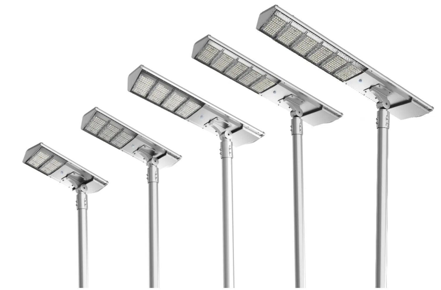مصباح حديقة تجاري متكامل للطاقة الشمسية LED للإضاءة في مواقف السيارات والشوارع