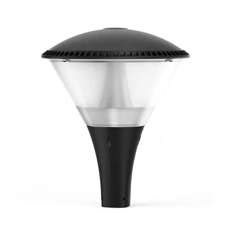 30W أضواء حديقة LED IP66 أضواء مناظر طبيعية مقاومة للماء مثبتة على أعمدة مع موزع شفاف أو مصنفر من مادة PC سطوع عالي