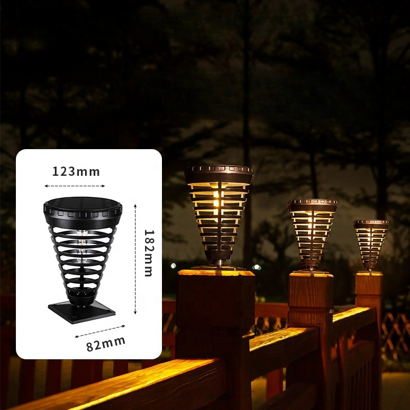مصباح حديقة LED شمسي مقاوم للماء IP65 للإضاءة الأرضية العالية لتزيين الفيلات والحدائق والمنتزهات
