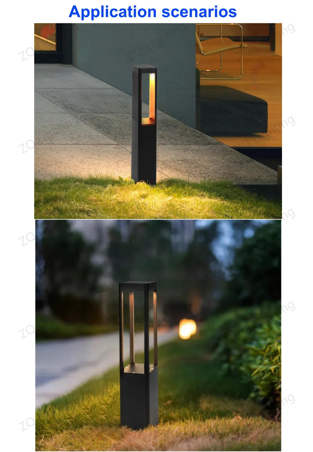 بيع ساخن ضوء LED OEM ضوء حديقة LED مع IP66 مقاوم للماء CE RoHS إضاءة شمسية خارجية عمود ضوء بولارد ضوء قمة عمود LED مصباح حديقة 25W 30W 50W 60W