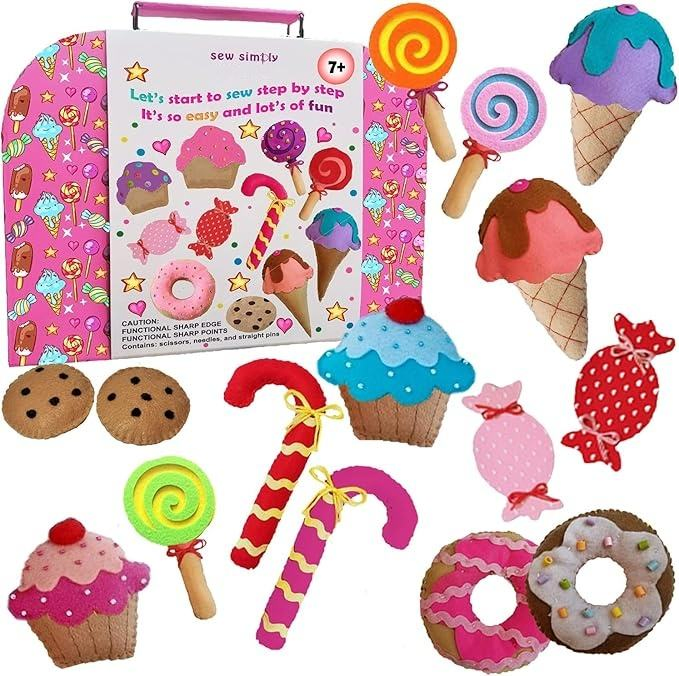DIY Kit DIY Craft for Girls 60-80 Characters Pink Embroidered Polyester Sewing Kit Colorful Sewing Kit Box
