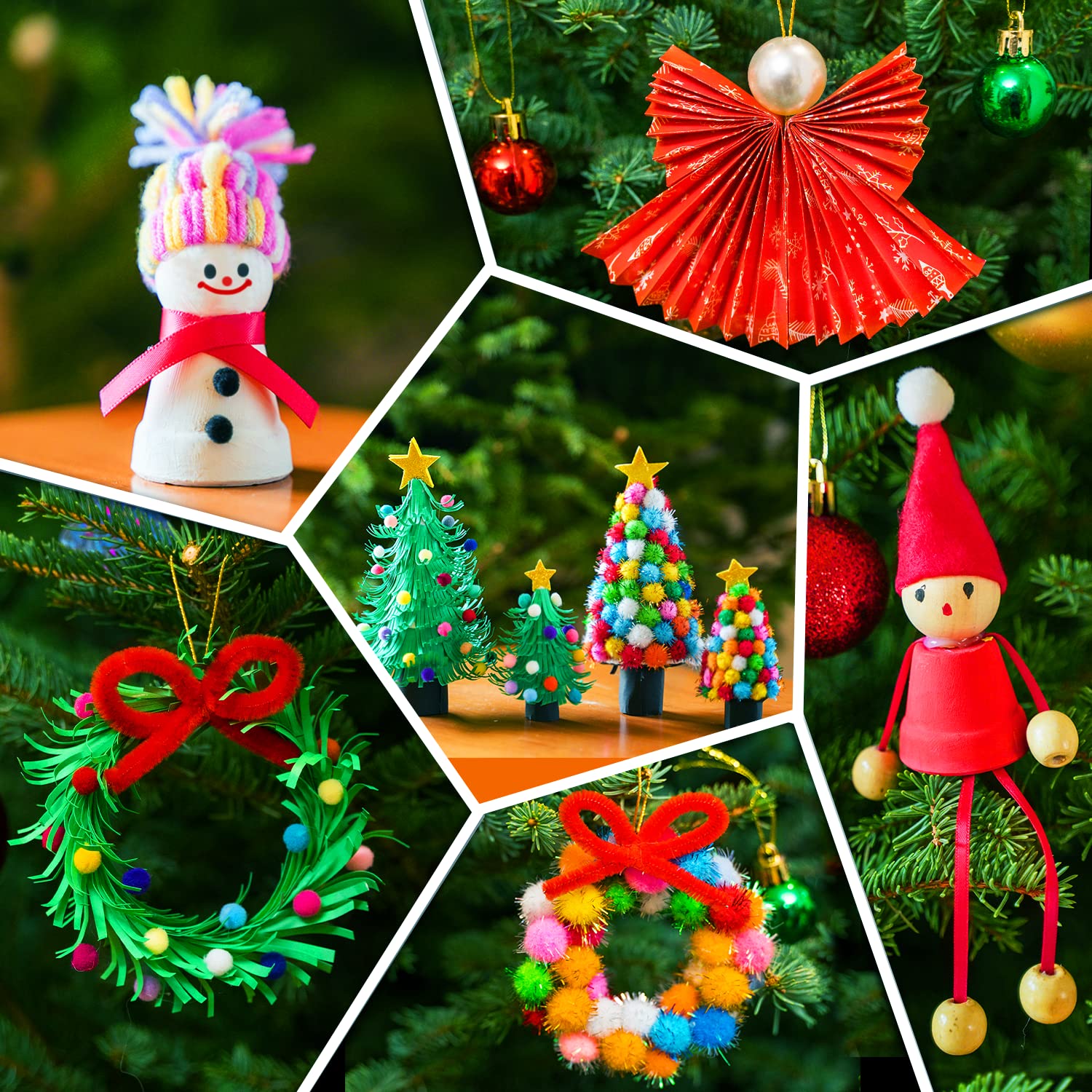 2025 Christmas Tree Decorations &amp; Ornament 24 DIY Holiday Toys Christmas DIY Craft Kits for Kids