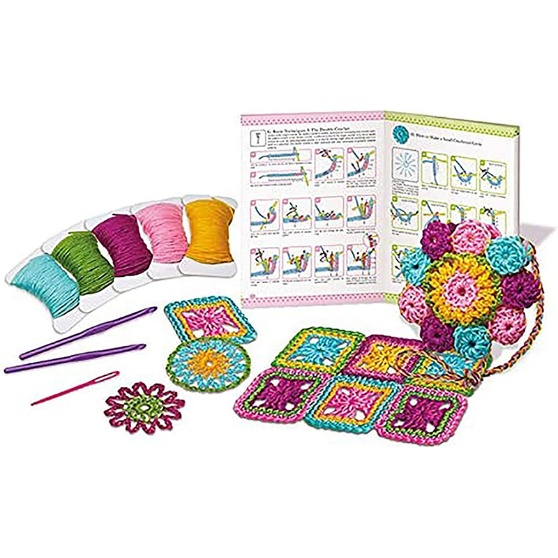 Children Arts and Crafts Supplies for Kids Hand Craft Knitting and Sewing DIY Toys Crochet Kit