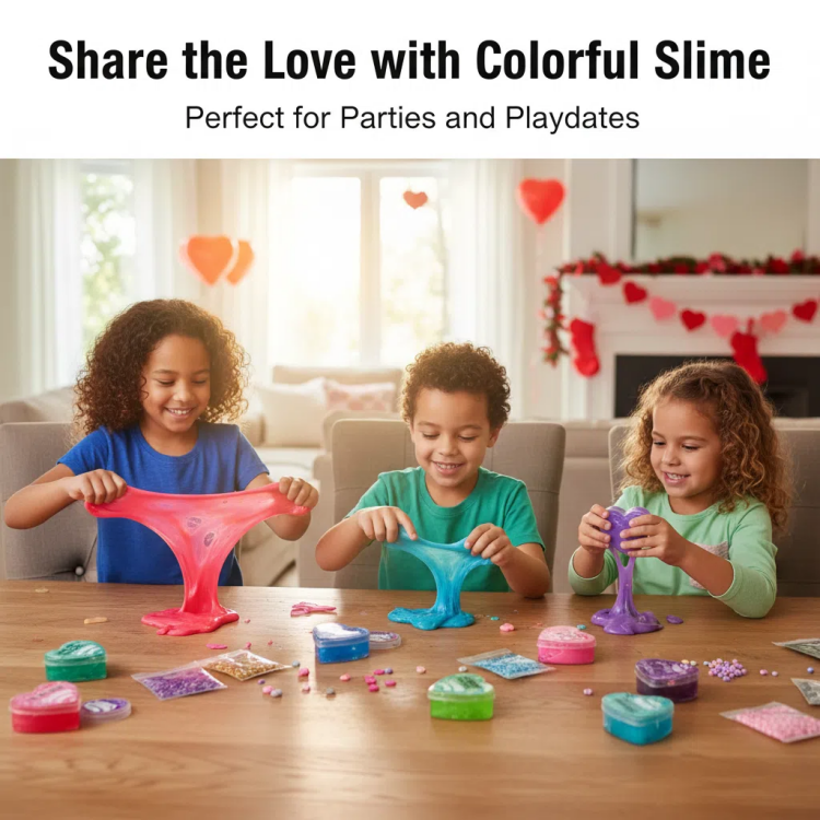12 Colors Cake Shaped DIY Slime Kit for Kids Handmade Creative Play Set Educational Toys with Long-Lasting Fun for Crafts Gifts