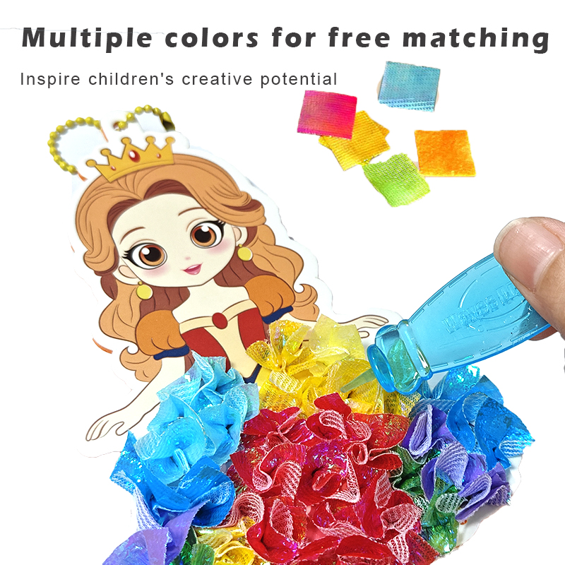 Wayee Princess Poke Art Wind Chime Kit HD100251 Kids DIY Paper Punch Handmade Educational Craft Toy Set Girls Birthday Gift