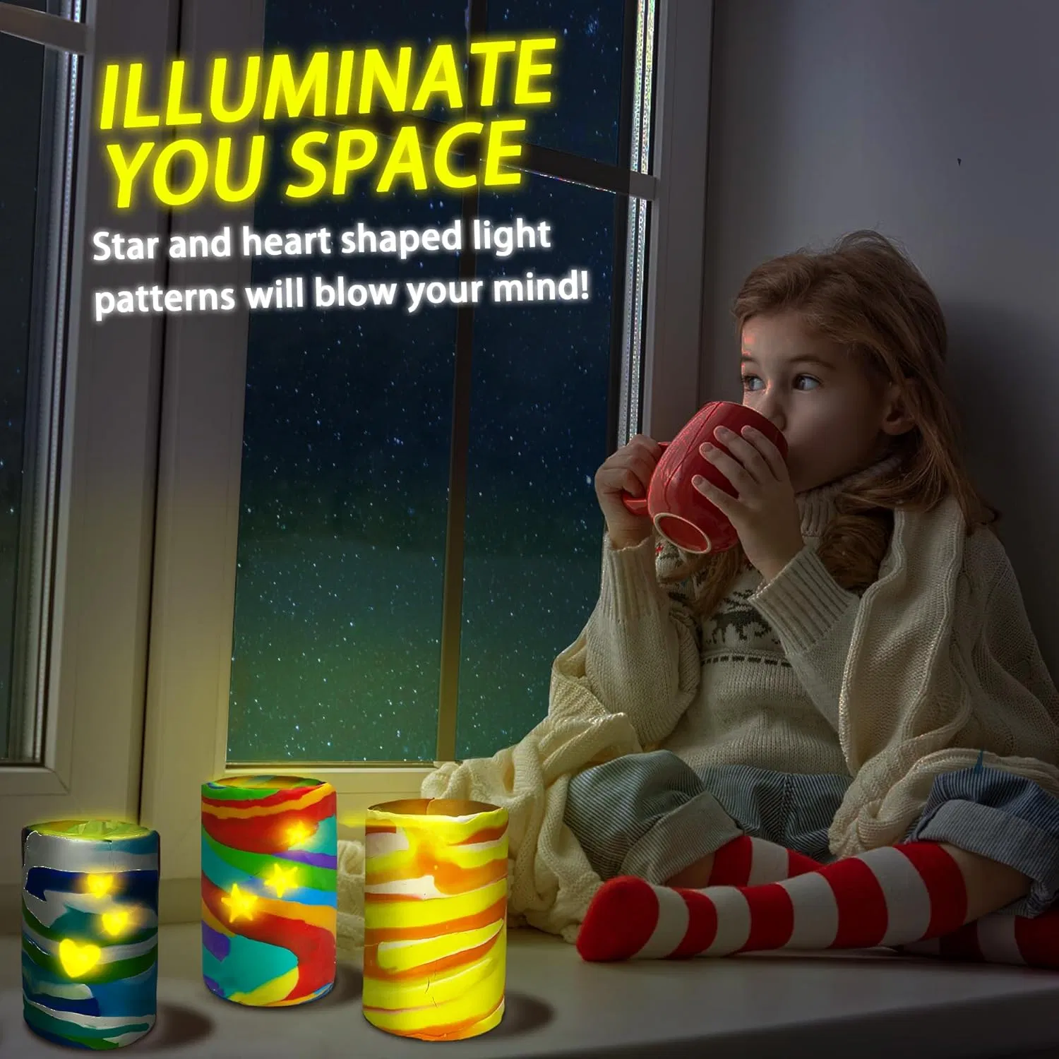 DIY Craft Kits Make Your Own Clay Luminaries Arts and Crafts Clay Kit for Boys Girls