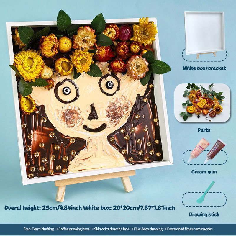 Cream Glue Mosaic Frame Craft Kit detail 10