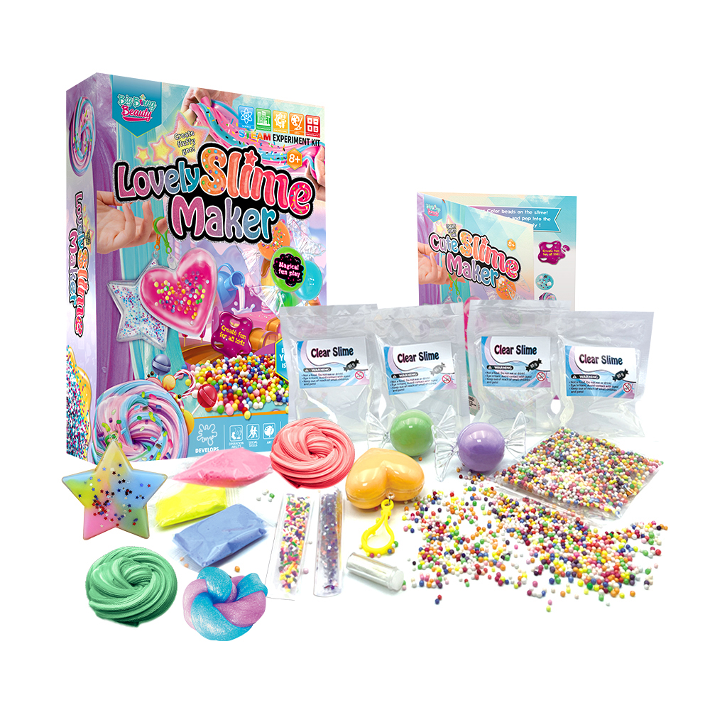 Fun Slime Kit for Girls: DIY Science Toy with Mixing Tools and Decorations