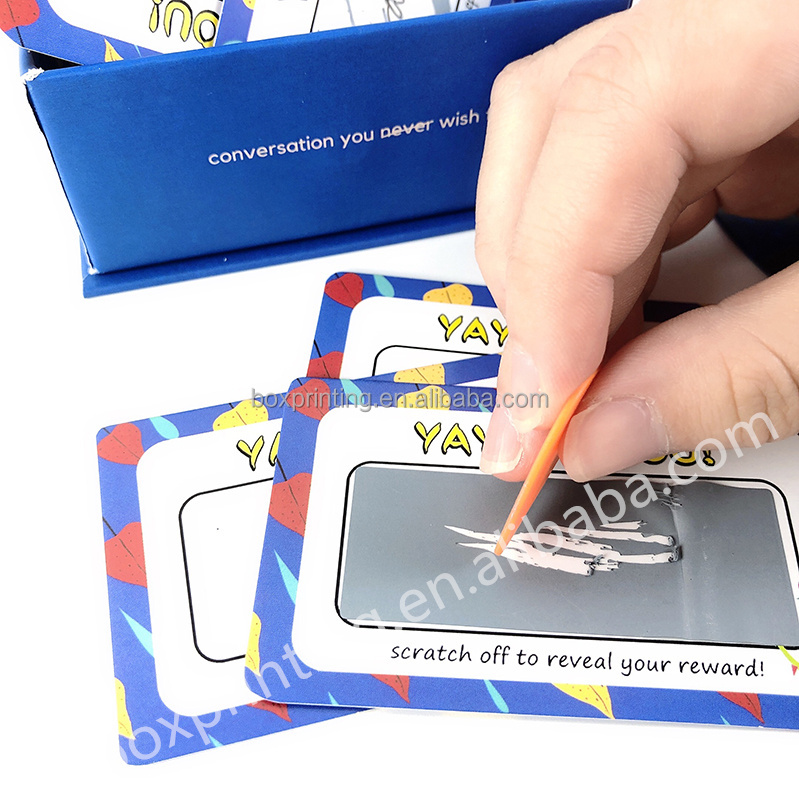 Scratch off cards