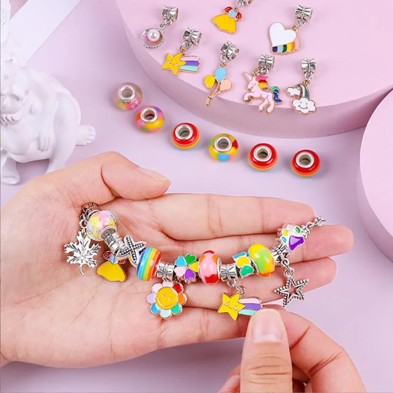Charm Bracelet Making Kit for Girls Supplies Beads Friendship Bracelet Kit