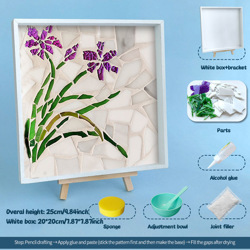 Cream Glue Mosaic Frame Craft Kit detail 7