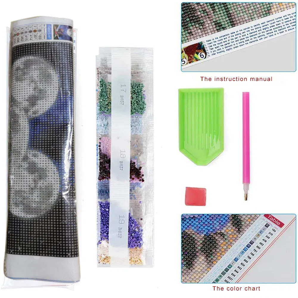 Animal Printed DIY Craft Making Kit 5D Diamond Painting Pen with Accessories Creative Paste Toys