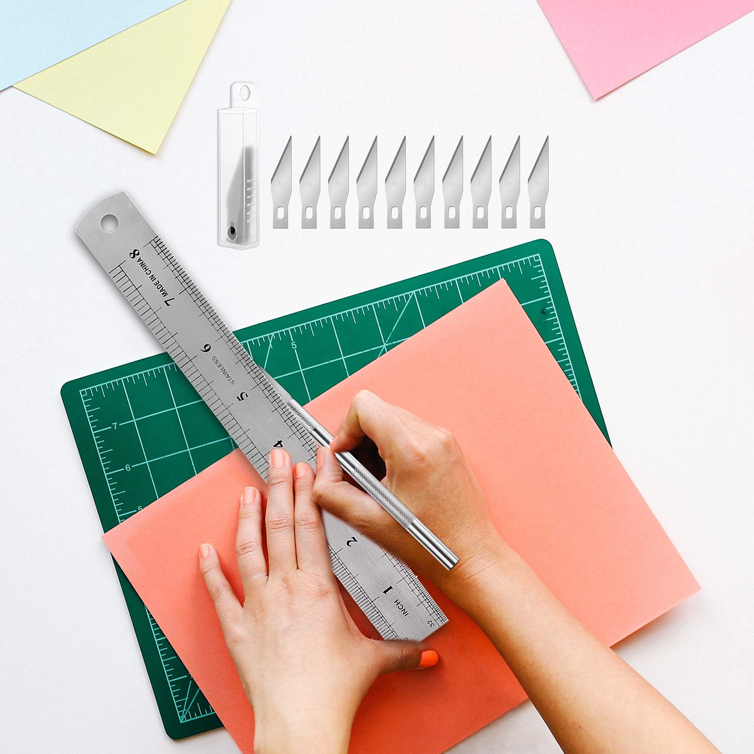 Manual Plastic Vinyl Weeding Tool Kit for Silhouettes DIY Art Cutting Engraving Scrapbooking-Black HCHWENH JZ-27 Custom Logo