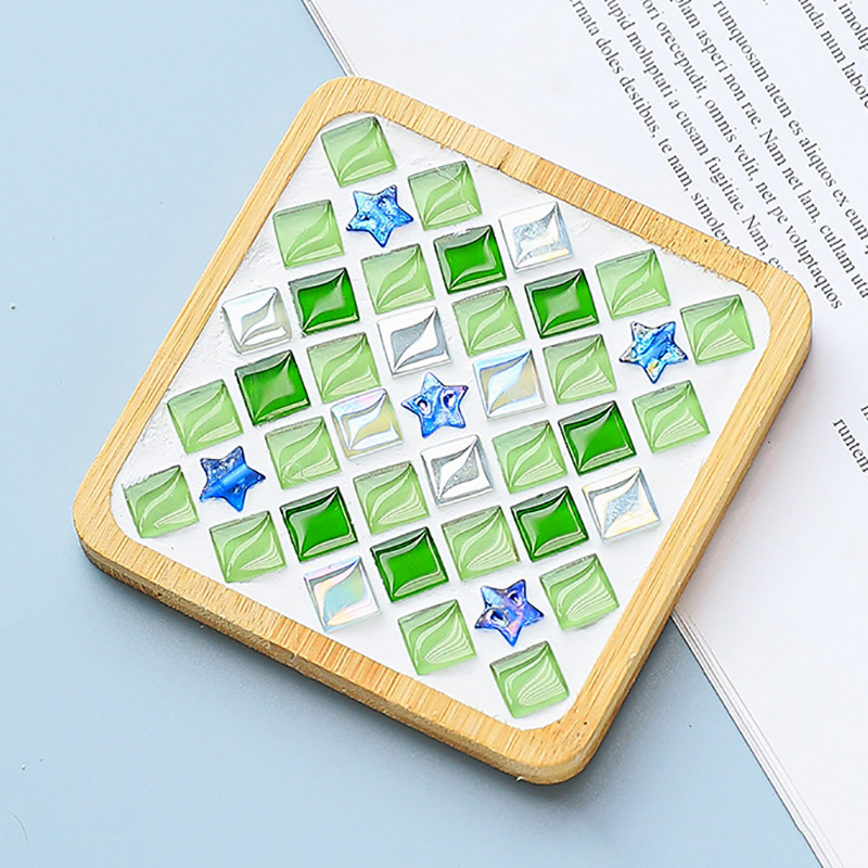 Wooden Coaster DIY Easter Mosaic Tiles Kit for Adults Mixed Color Crafts Handmade Gifts for Women for Easter Holidays