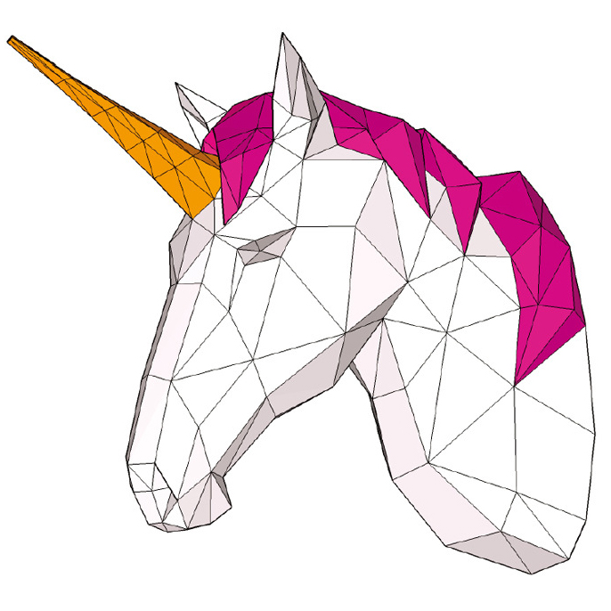 Nicro Unicorn Model Paper Craft Creative Handmade Origami Paper Model 3D Stereo Unicorn Shape DIY Wall Hanging Decoration Kit