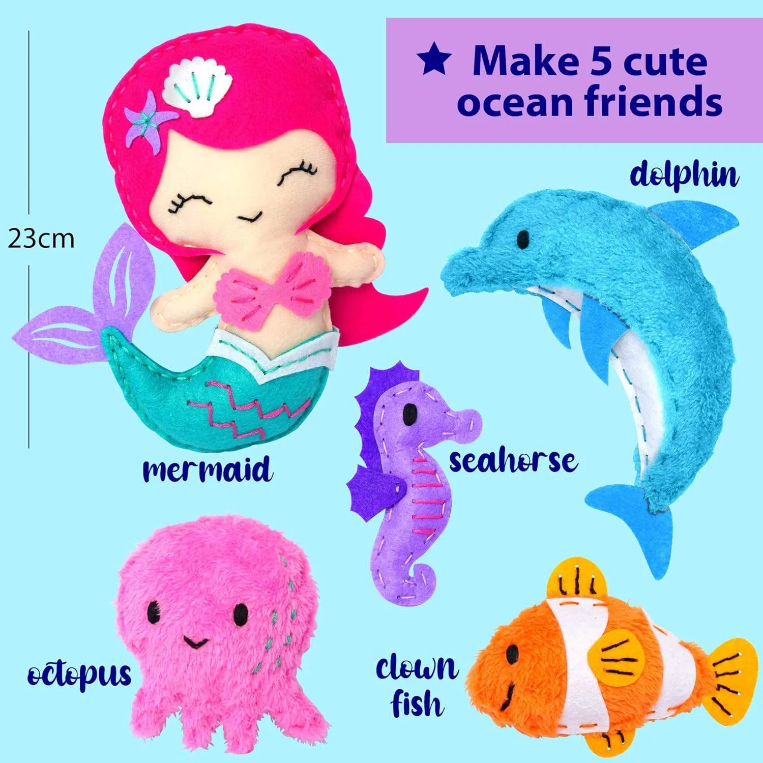 Beginner Sewing Kit Cute Felt DIY Crafts Arts and Crafts for Girls